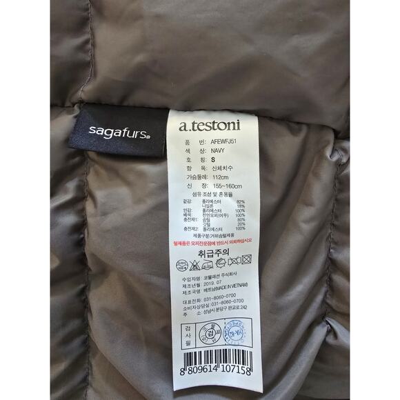 A.testoni Down Jacket In Navy Excellent Condition Men Size S - Picture 8 of 9